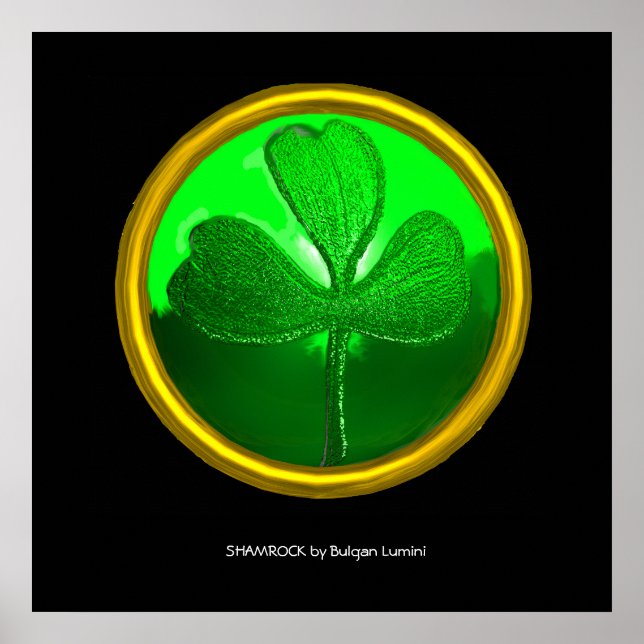 Póster Detalhe de trevo de SAINT PATRICK'S CELTIC HEART (Frente)