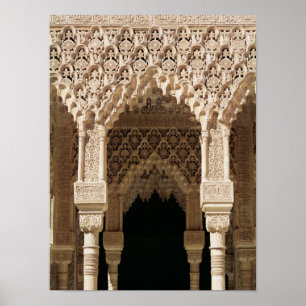 Póster Detalhe de um arco da galeria, da corte