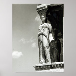 Póster Detalhe de uma cariatida da Erechtheion
