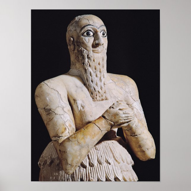 Póster Detalhe de uma estátua de Itur-Shamagen (Frente)