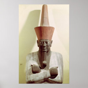 Póster Detalhe de uma estátua de Mentuhotep II