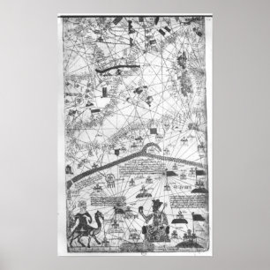 Póster Detalhe do Atlas Catalão, 1375