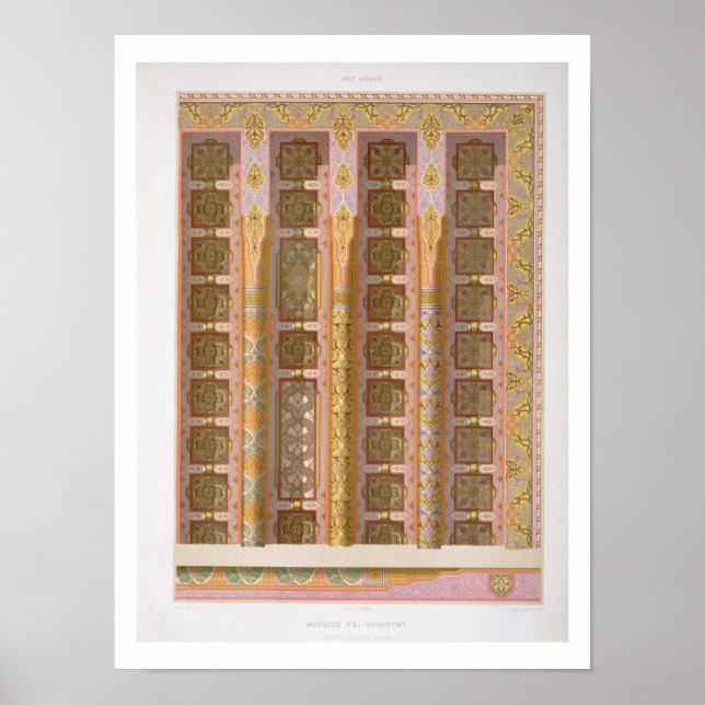 Póster Detalhe do grande teto da Mesquita de El- (Frente)