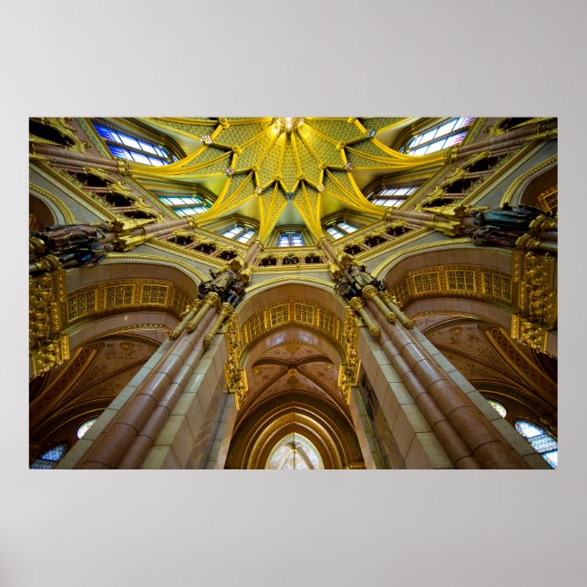Póster Detalhe do Interior do edifício do Parlamento (Frente)