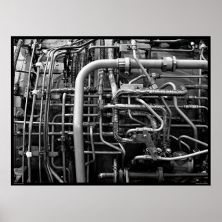 Poster Detalhe do mecanismo J-58 Jet