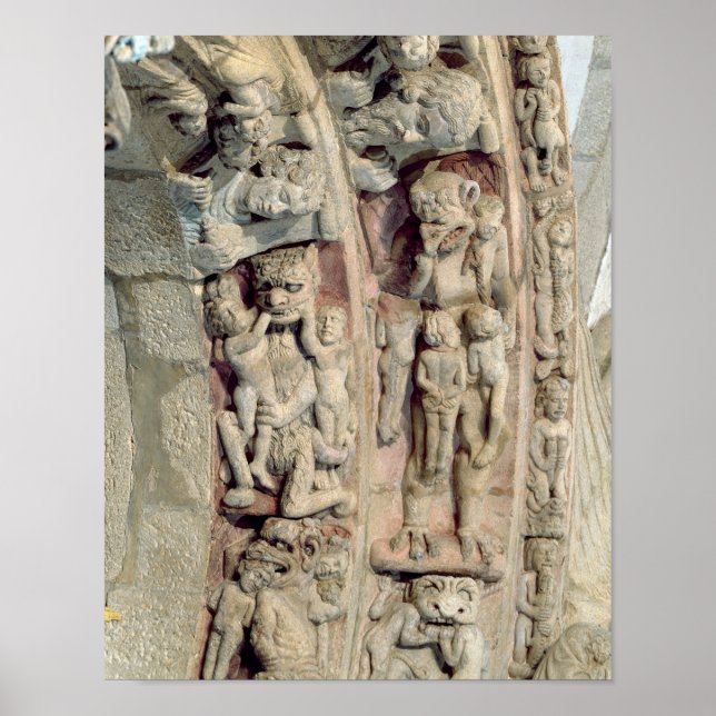 Póster Detalhe do Portico de la Gloria (Frente)