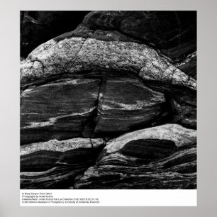 Póster Detalhe do Rocha de Canyon Profundo de Ansel Adams