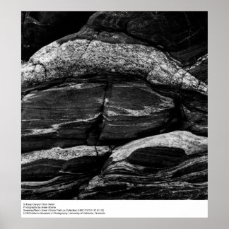 Póster Detalhe do Rocha de Canyon Profundo de Ansel Adams