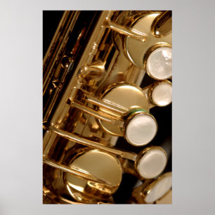 Póster detalhe do saxofone