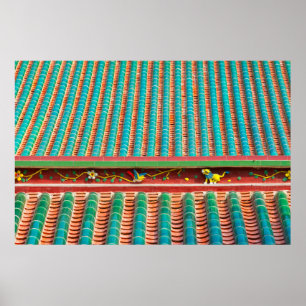 Poster Detalhe do Telhado do Templo de South Putuo