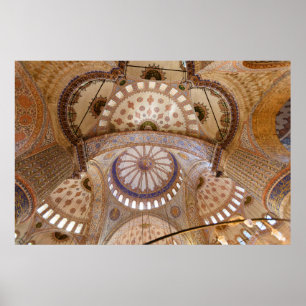 Poster Detalhe do Teto da Mesquita Azul