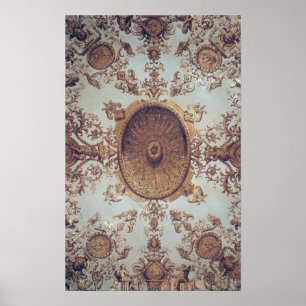 Póster Detalhe do teto no salão de beleza grande