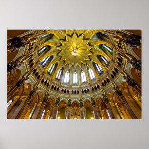 Póster Detalhe do Teto Ornamentado, Interior