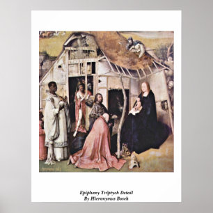 Poster Detalhe do Triptych do esmagamento por Hieronymus