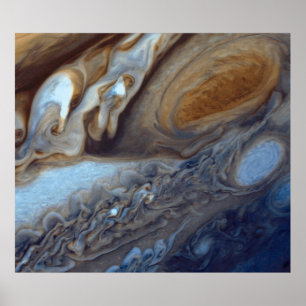 Póster Detalhe ponto vermelho da atmosfera de Jupiter de