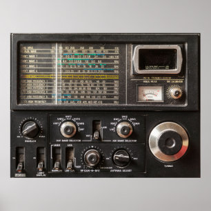 Poster Detalhes de um antigo receptor de rádio am