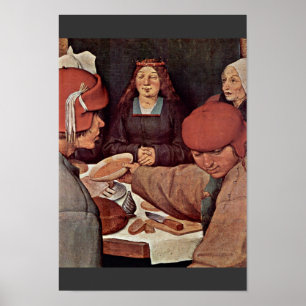 Póster Detalhes do casamento do camponês por Bruegel D.