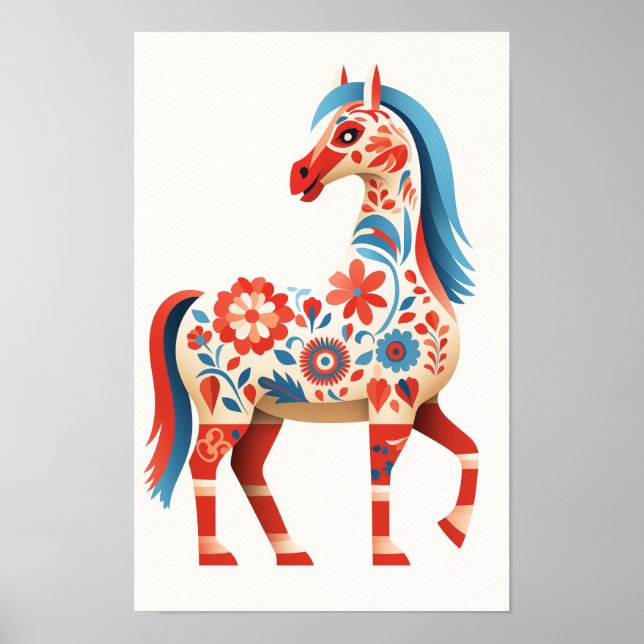 Poster Detalhes do Dala Horse Art nº 5 (Frente)