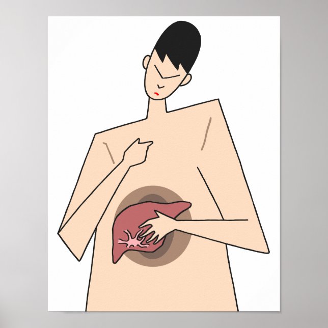 Poster Detecção precoce de doenças hepáticas. (Frente)