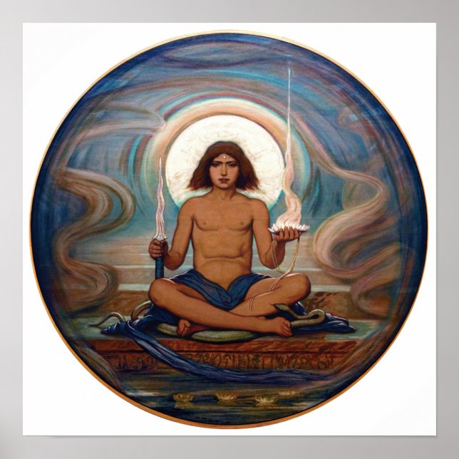 Póster Detentor do Limiar por Elihu Vedder (Frente)