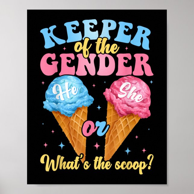 Poster Detentor Do Sorvete Do Gênero Que É O Gen Do Scoop (Frente)