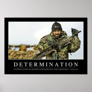 Póster Determinação: Citações inspiradas