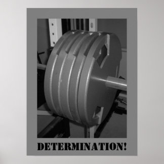 Póster DETERMINAÇÃO! Exercício de levantamento de peso Gy
