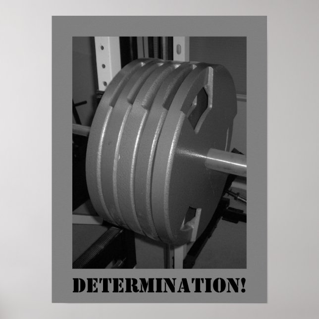 Póster DETERMINAÇÃO! Exercício de levantamento de peso Gy (Frente)