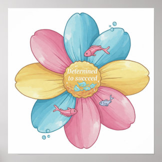 Poster "Determinado o sucesso."