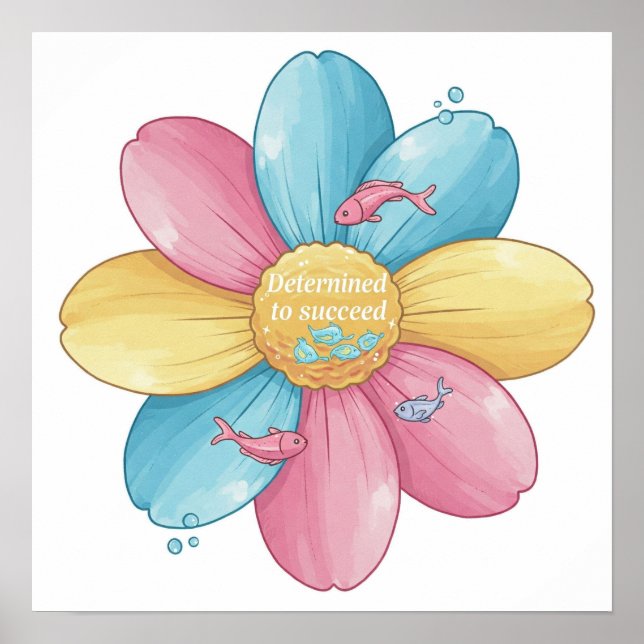 Poster "Determinado o sucesso." (Frente)