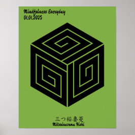 Poster Detesto Familiar Japonês Minimalista de Vintage Pe