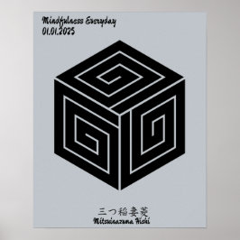 Poster Detesto Familiar Japonês Minimalista de Vintage Pe