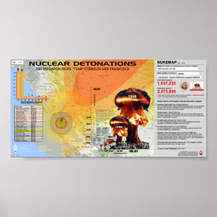 Póster Detonações nucleares - San Francisco
