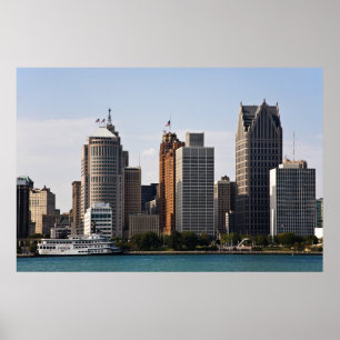 Póster Detroit do centro