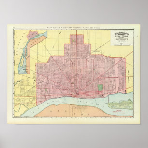 Poster Detroit e vizinhança