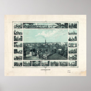 Poster Detroit, Michigan (1852)