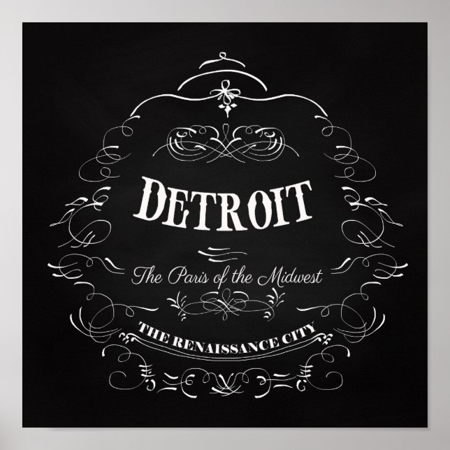 Póster Detroit Michigan - A Paris do Centro-Oeste (Frente)