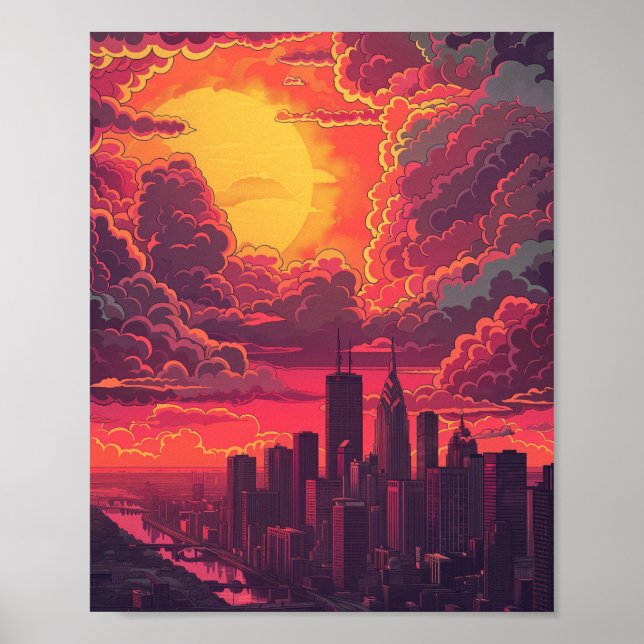 Poster Detroit Michigan USA (Frente)