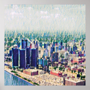 Poster Detroit Painting