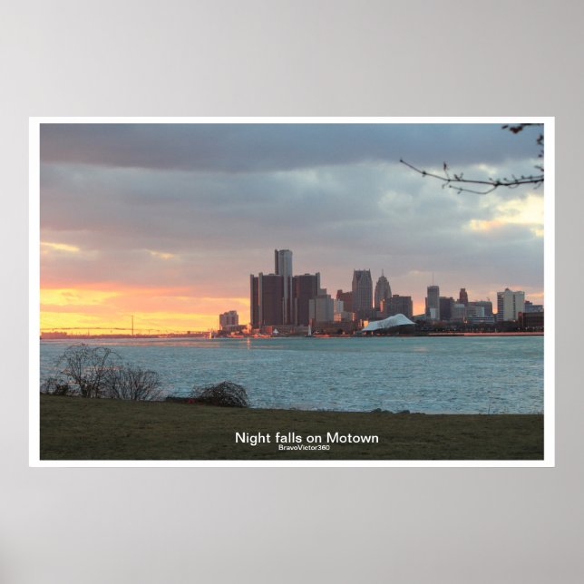 Poster Detroit Riverscape (Frente)