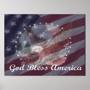 Poster Deus abençoe América