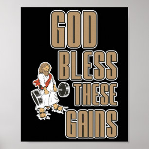 Poster Deus abençoe Destes Ganhos Na Construção De Pormen
