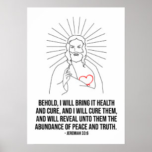Poster Deus abençoe E Proteja-O. Eu Trarei Saúde