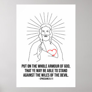 Poster Deus abençoe E Salve Você. Coloque A Armadura De