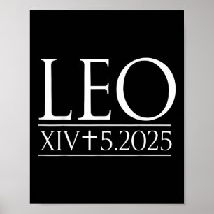 Poster Deus abençoe Leo Xiv Christian 2025 Retro Vintag