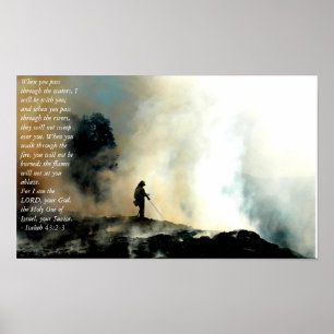 Póster Deus abençoe nossos sapadores-bombeiros