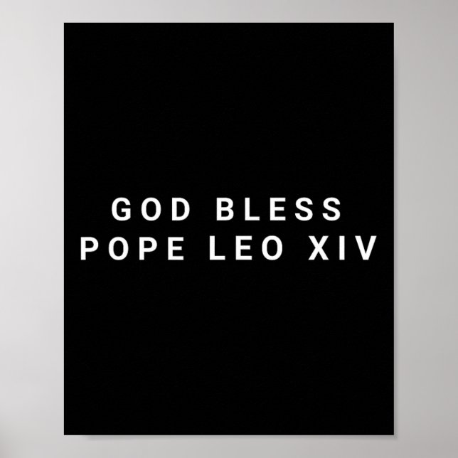 Poster Deus abençoe Papa Leo Xiv (Frente)