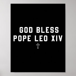 Poster Deus abençoe Papa Leo Xiv, Cristão, Dizendo Homens