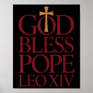 Poster Deus abençoe Papa Leo Xiv Novo Papa Vaticano Cato