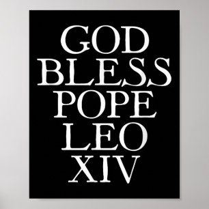 Poster Deus abençoe Papa Leo Xiv Papal Americano